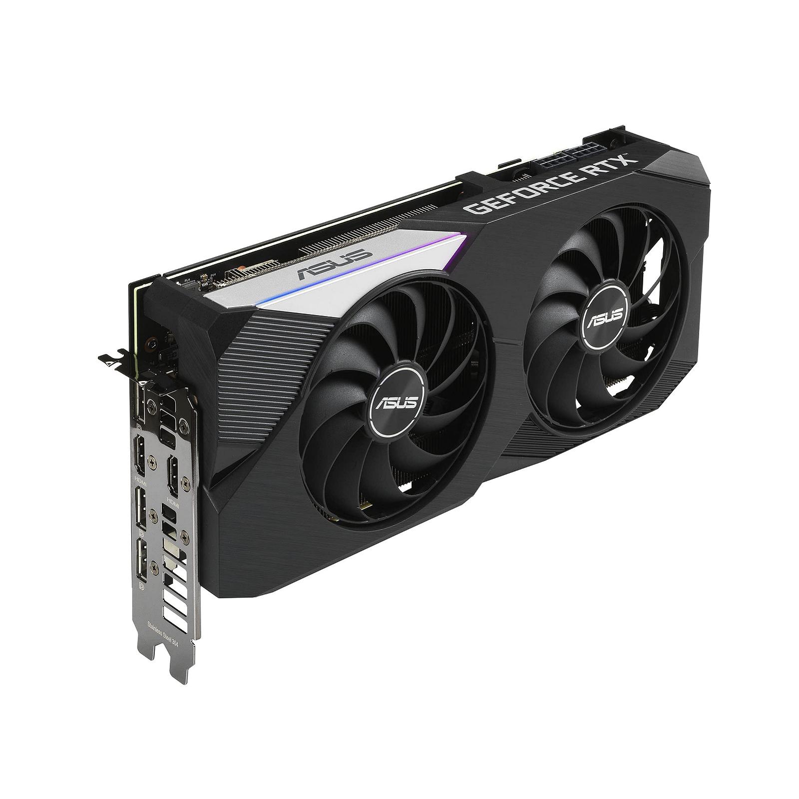 Видеокарта ASUS Dual Nvidia GeForce RTX 3070 V2 8GB OC Edition Gaming (Lite Hash Rate (LHR), GDDR6 Memory, PCIe 4.0, 2x HDMI 2.1, 3x DisplayPort 1.4a, DUAL-RTX3070-O8G-V2), фото №6