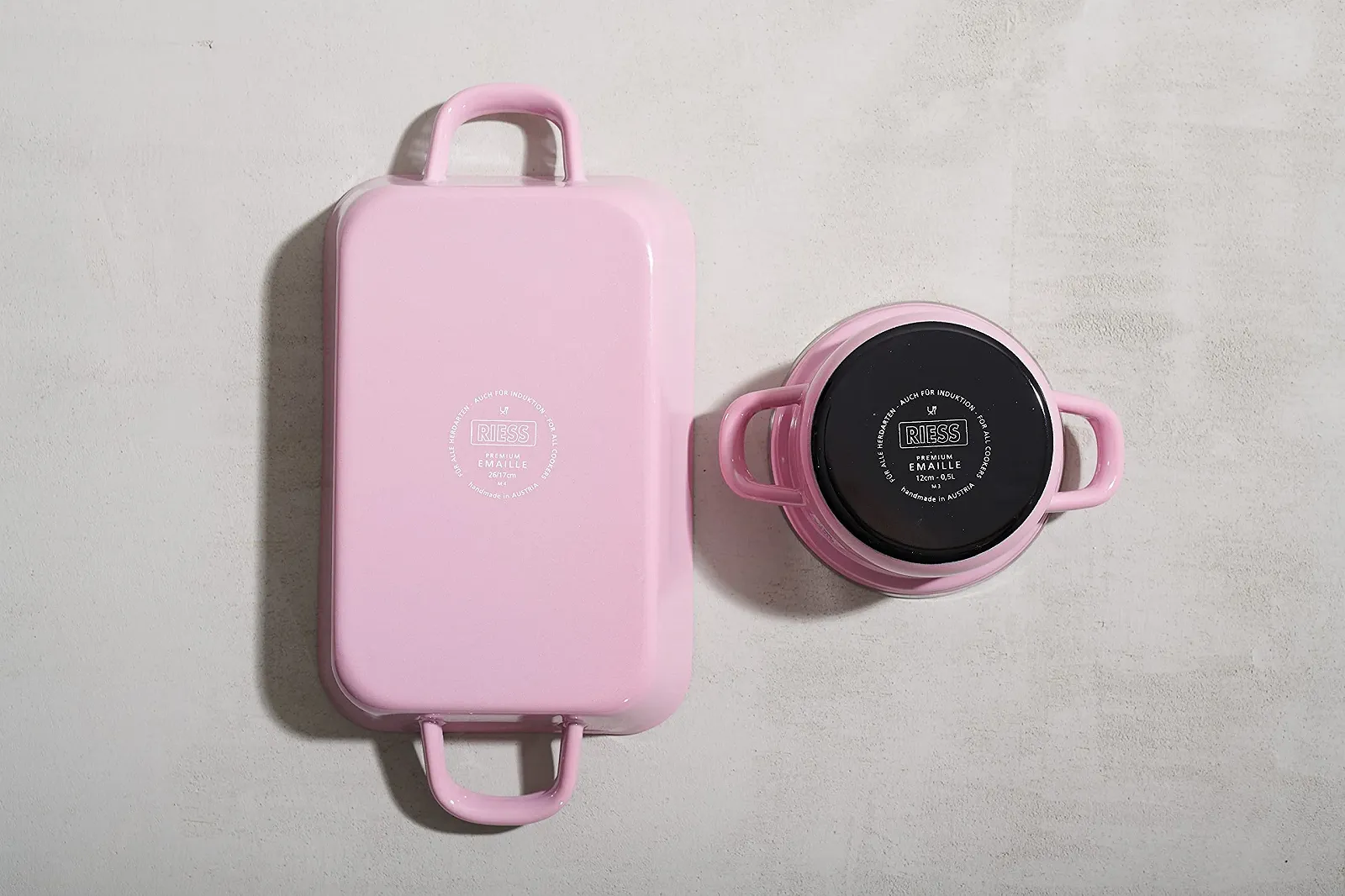 Кастрюля Riess Classic - Colourful/Pastel 0276-006 эмалированная с хромированным ободком 12 см 0,5 л розовая, фото №3