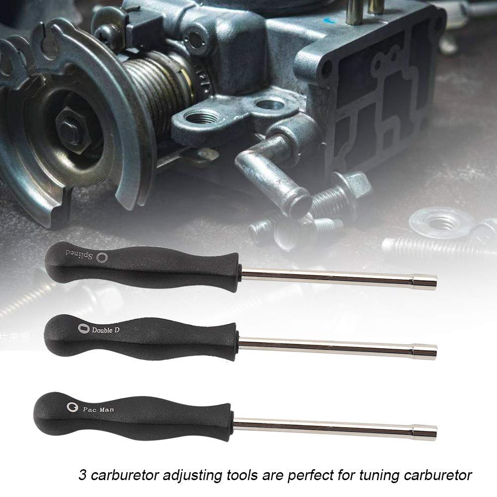 Набор отвёрток для карбюратора Carburettor Set с пластиковой нескользящей ручкой для регулировки карбюратора 3 шт., фото №4