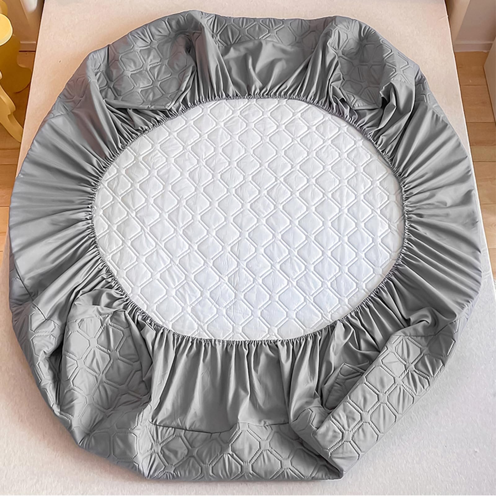 Наматрасник HAIBA Водонепроницаемый 150 x 200 см Синий Простынь на резинке с глубоким карманом 30 см с полным покрытием Дышащая простынь на резинке при недержании, фото №7 Наматрасник HAIBA Водонепроницаемый 150 x 200 см Синий Простынь на резинке с глубоким карманом 30 см с полным покрытием Дышащая простынь на резинке при недержании, фото №7