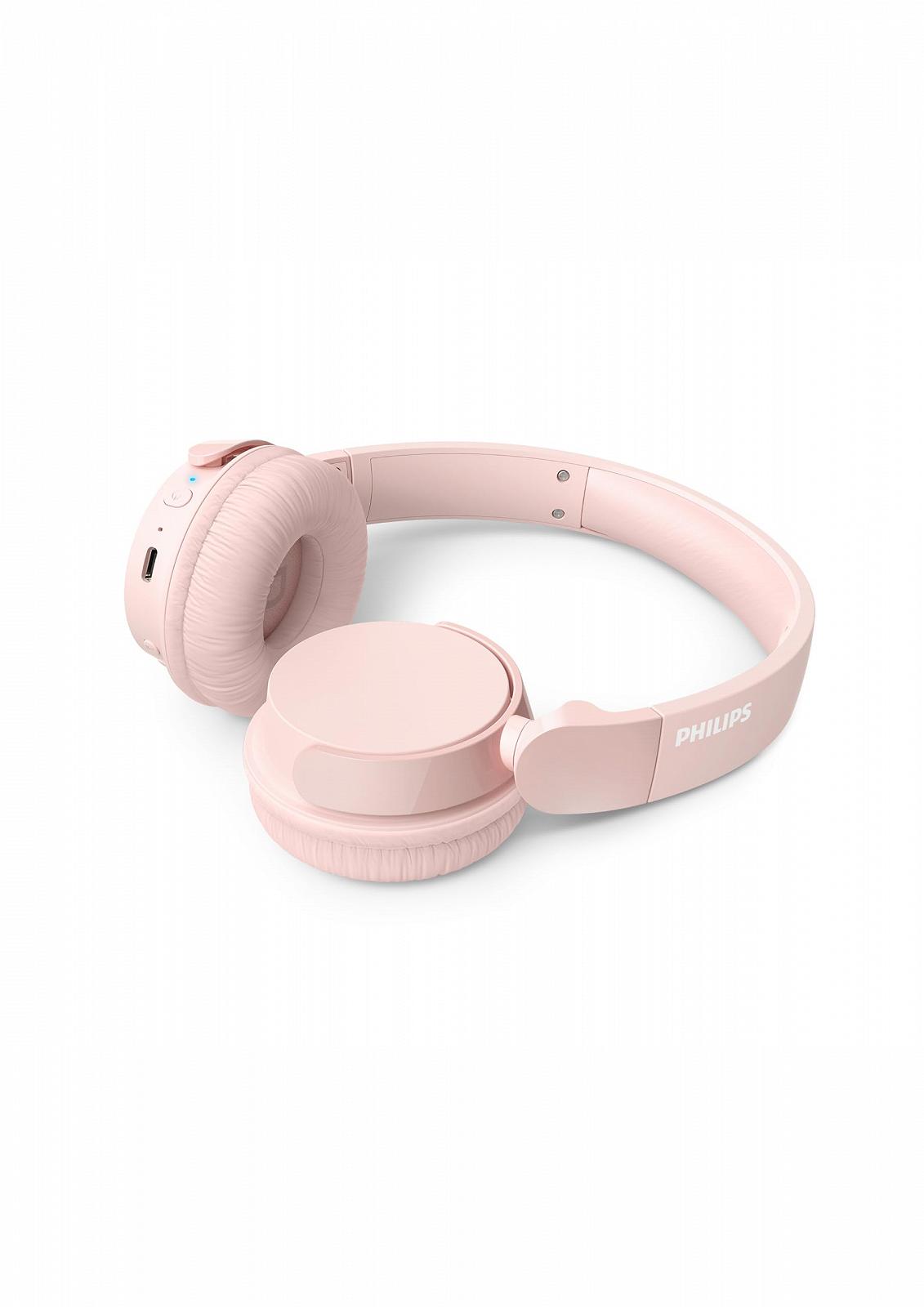 Bluetooth навушники Philips TAH4209PK легкі накладні бездротові з пасивним шумозаглушенням рожеві, фото №2
