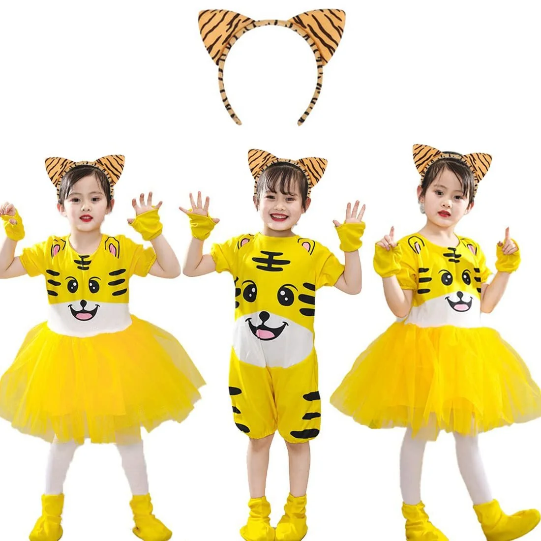 Набір з 3 плюшевих обручів на голову з котячими вушками, фото №3