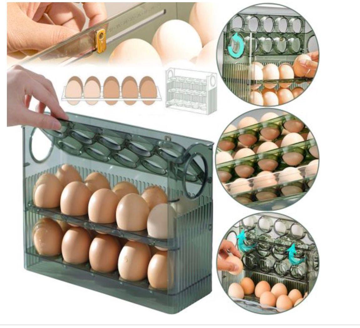 Полка контейнер для хранения куриных яиц LVR 012 Green 16615, фото №6
