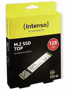 Внутренний SSD Intenso Top M.2 SATA III 128 ГБ 520 МБ/с synthetic.ua - Фото 1
