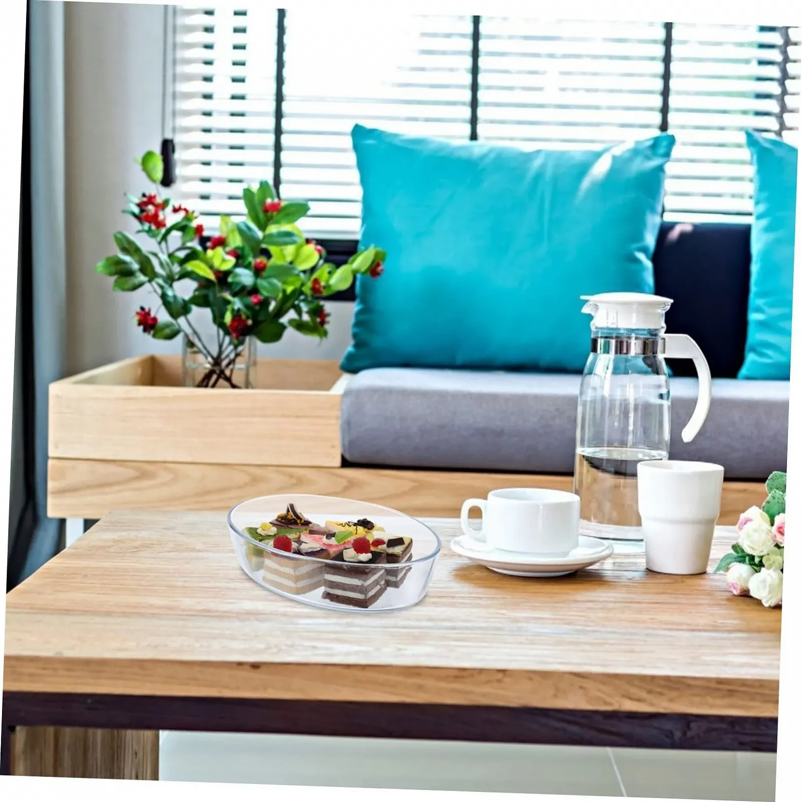 Форма для выпечки Gatuida жаропрочная стеклянная прозрачная антипригарная, фото №6