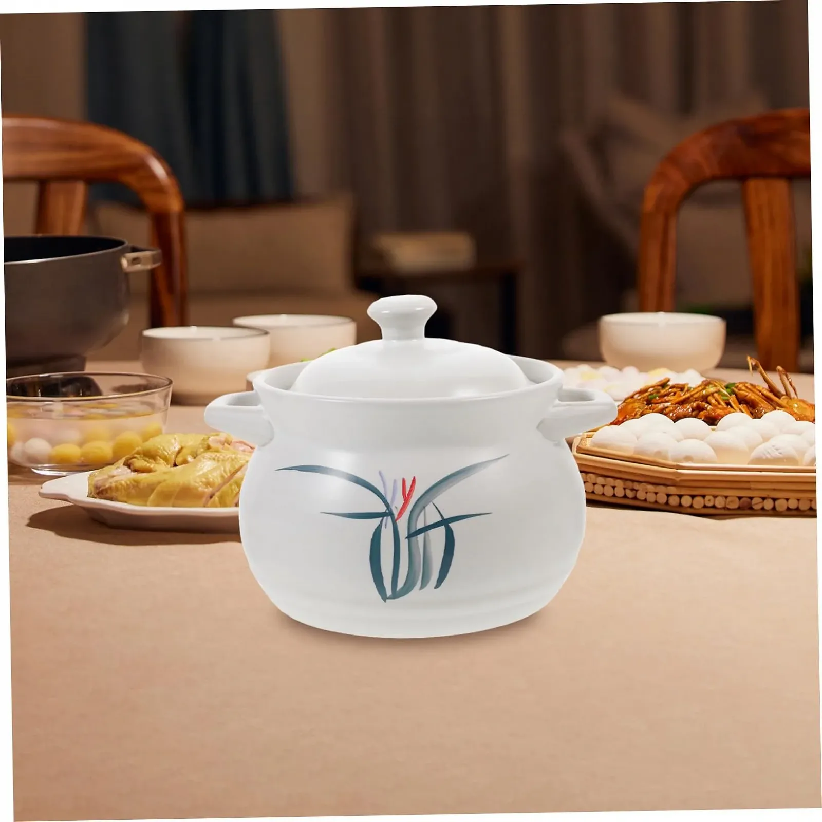 Супница SOIMISS Термостойкая керамическая Многофункциональная для тушения и варки, фото №5