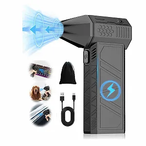 Електрична повітродувка 130,000 RPM 3 швидкості 6000 мАг Чорний Jet Fan Keyboard Cleaning Set - Фото 1