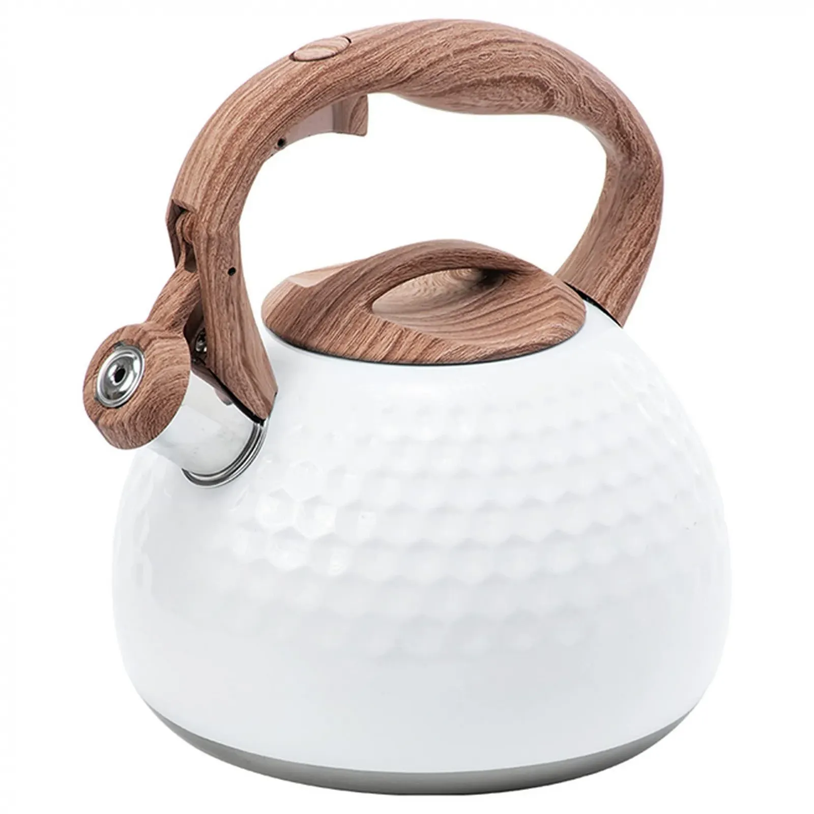 Чайник 3 л нержавіюча сталь з свистком для плити, термостійка ручка, фото №1