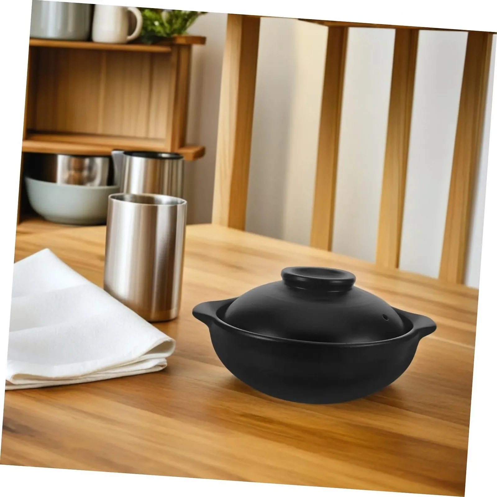 Кастрюля для запекания Керамическая с крышкой термостойкая для открытого огня, фото №5 Кастрюля для запекания Керамическая с крышкой термостойкая для открытого огня, фото №5