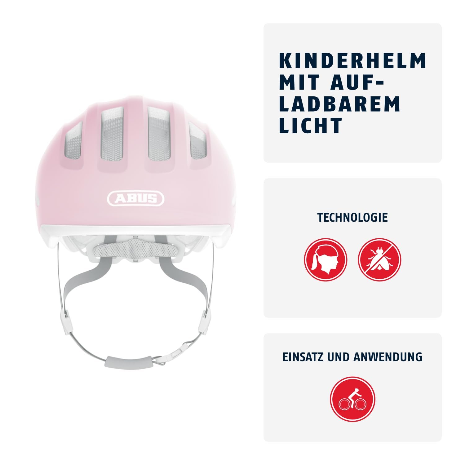 Шолом ABUS Smiley 3.0 ACE LED дитячий велосипедний з ліхтарем, фото №2