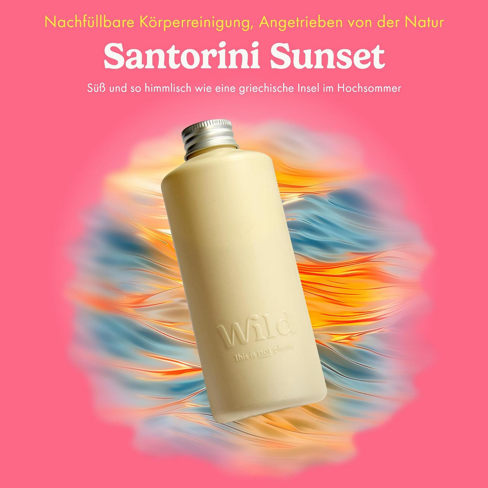 Стартовий набір натурального гелю для душу Wild у рожевому футлярі з 3 змінними блоками Honey & Almond, Amber & Oud та Santorini Sunset, фото №8