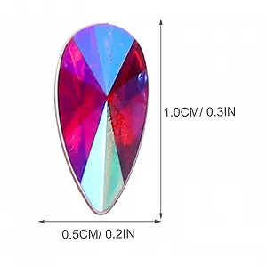 Стрази Акрилові Housoutil 300 шт. Різнокольорові Плоскі для Нігтів synthetic.ua - Фото 1