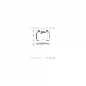 Комплект гальмівних колодок, дискові гальма TRISCAN 8110 29067 для VW, задня вісь - Фото 1