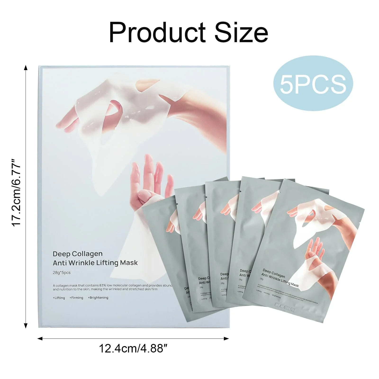 Маска для обличчя Collagen Маска з аргановою олією та протеїнами пшениці для нічного зволоження та зміцнення шкіри, 5 шт, фото №2