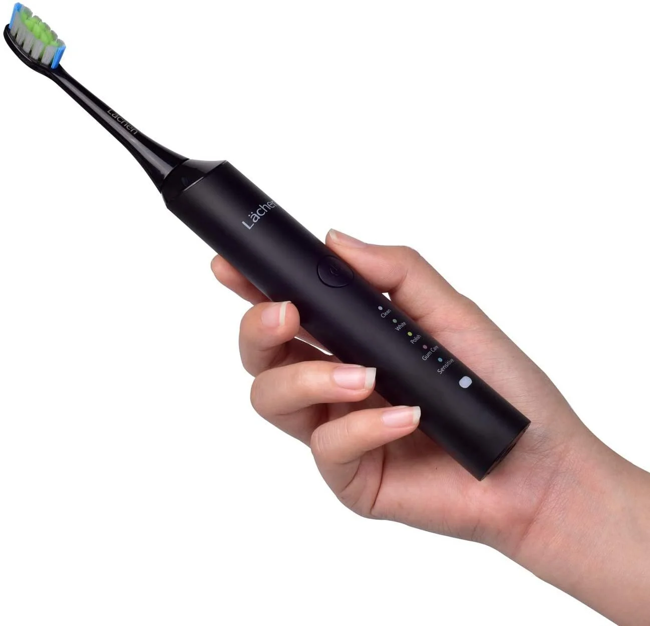 Электрические звуковые зубные щетки Lächen Twin Pack 2 ручки 2 дорожных чехла Белый и черный, фото №6