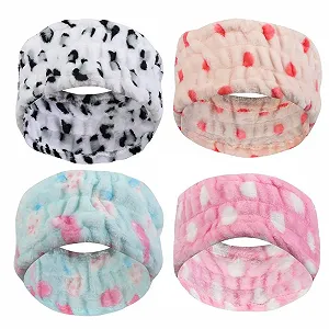 Набір з 4 спа пов'язок на голову для макіяжу та вмивання для жінок - Фото 1