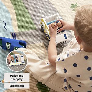 Игрушечная машинка Kid's Concept Police Car для детей от 2 лет деревянная synthetic.ua - Фото 1