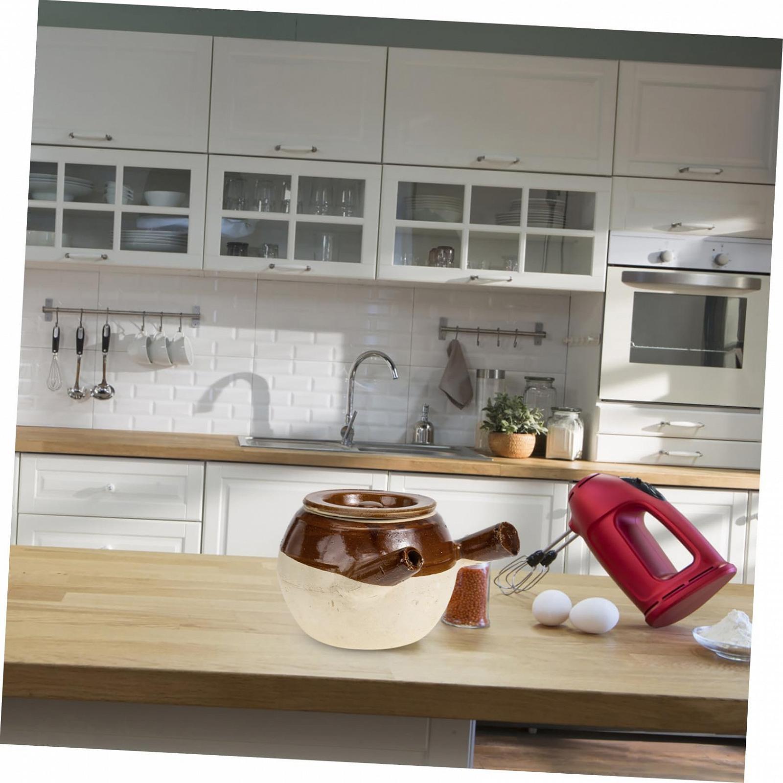 Ківш Gatuida китайський глиняний термостійкий з носиком та ручкою, фото №4