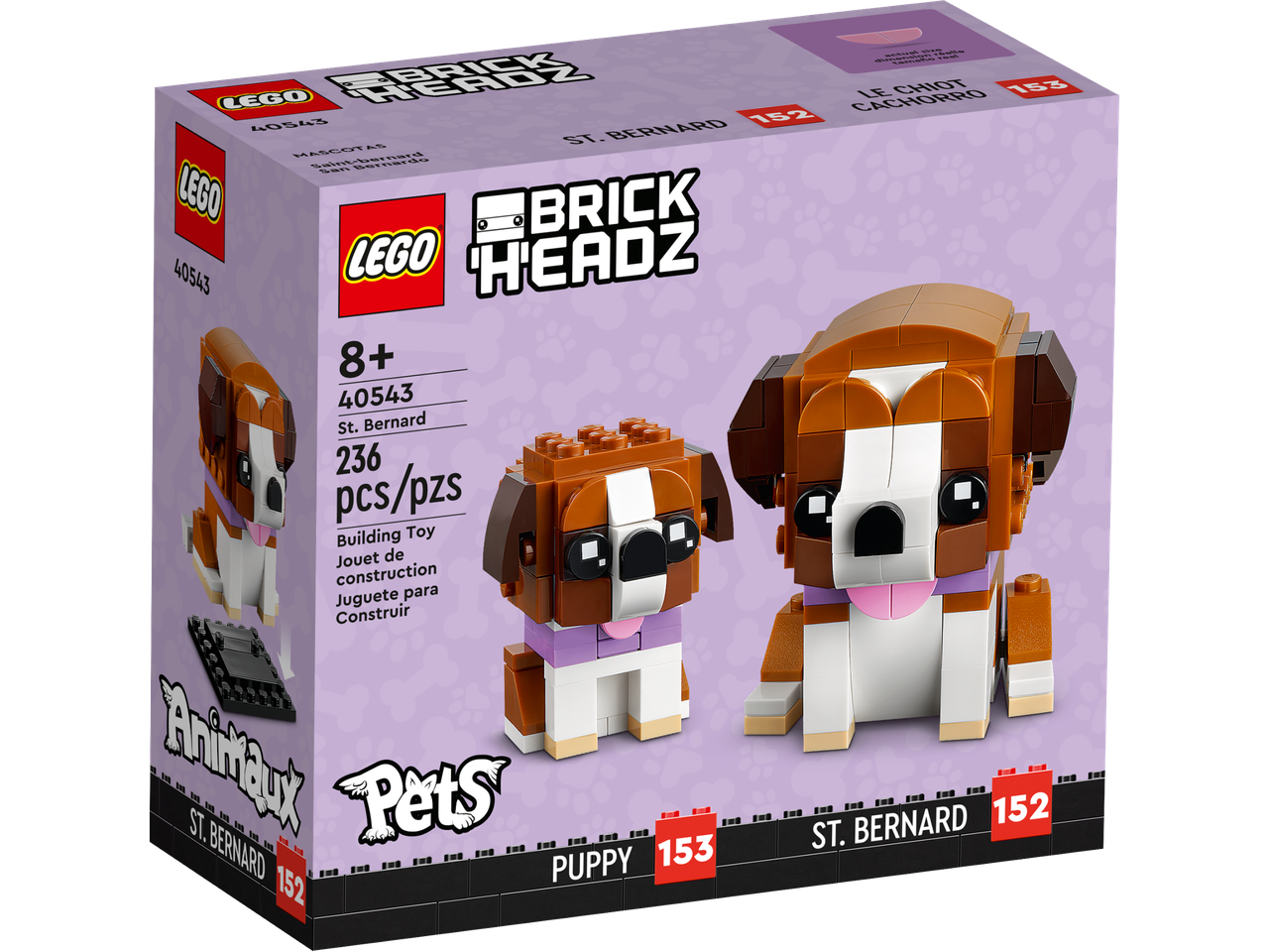 Детские конструкторы LEGO Лего BrickHeadz Сенбернар 40543, фото №1