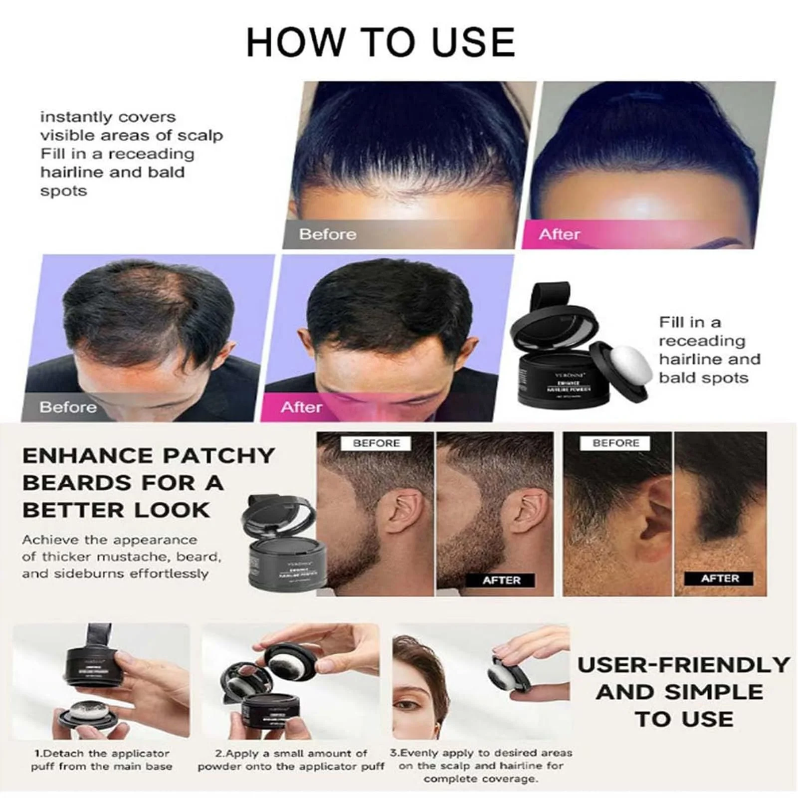 Пудра для волосся Waverlo Magic Root Cover Up для маскування коренів, пудра для волосся, фото №6