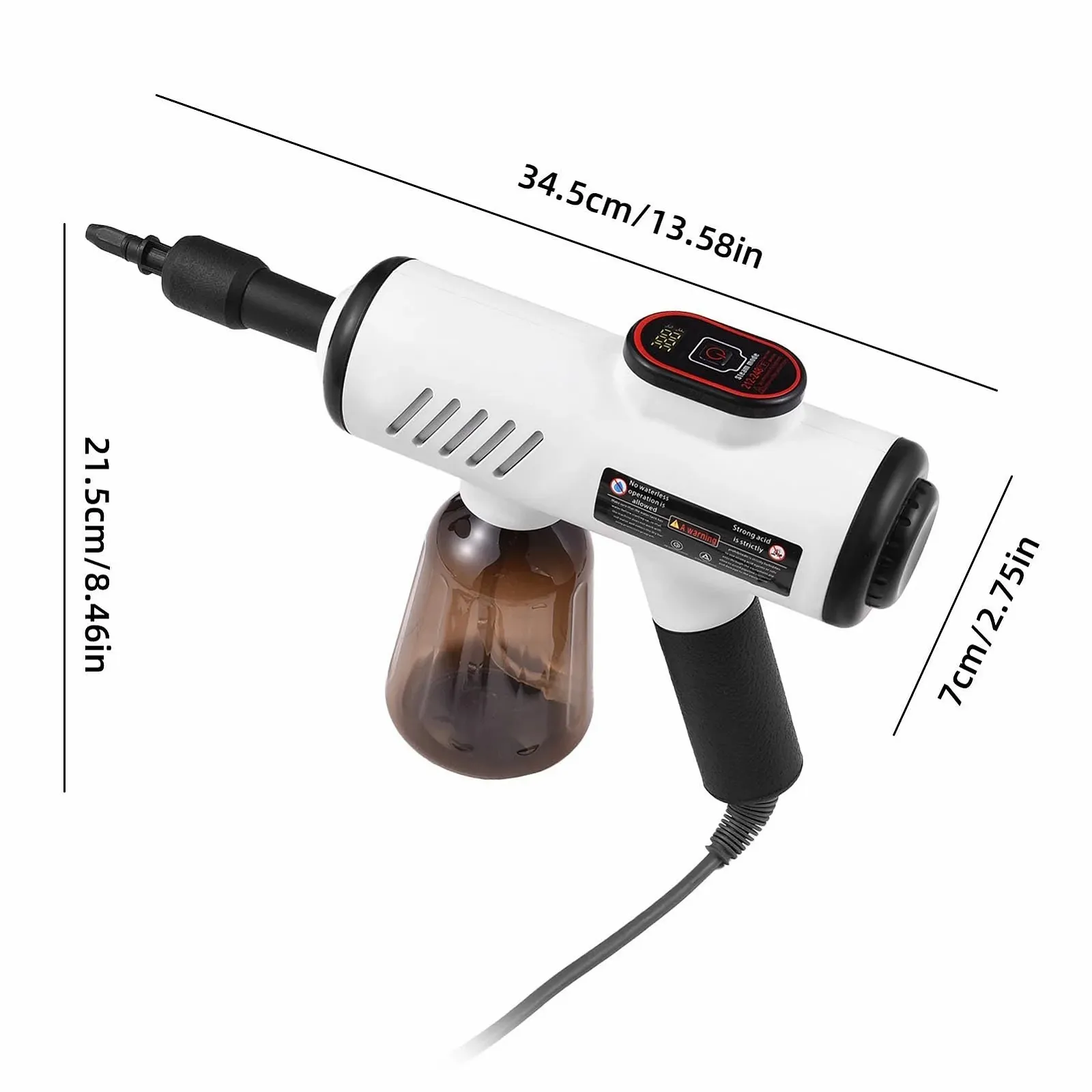 Пароочисник Matybobe 600 мл 3 рівні температури 7 аксесуарів, фото №3