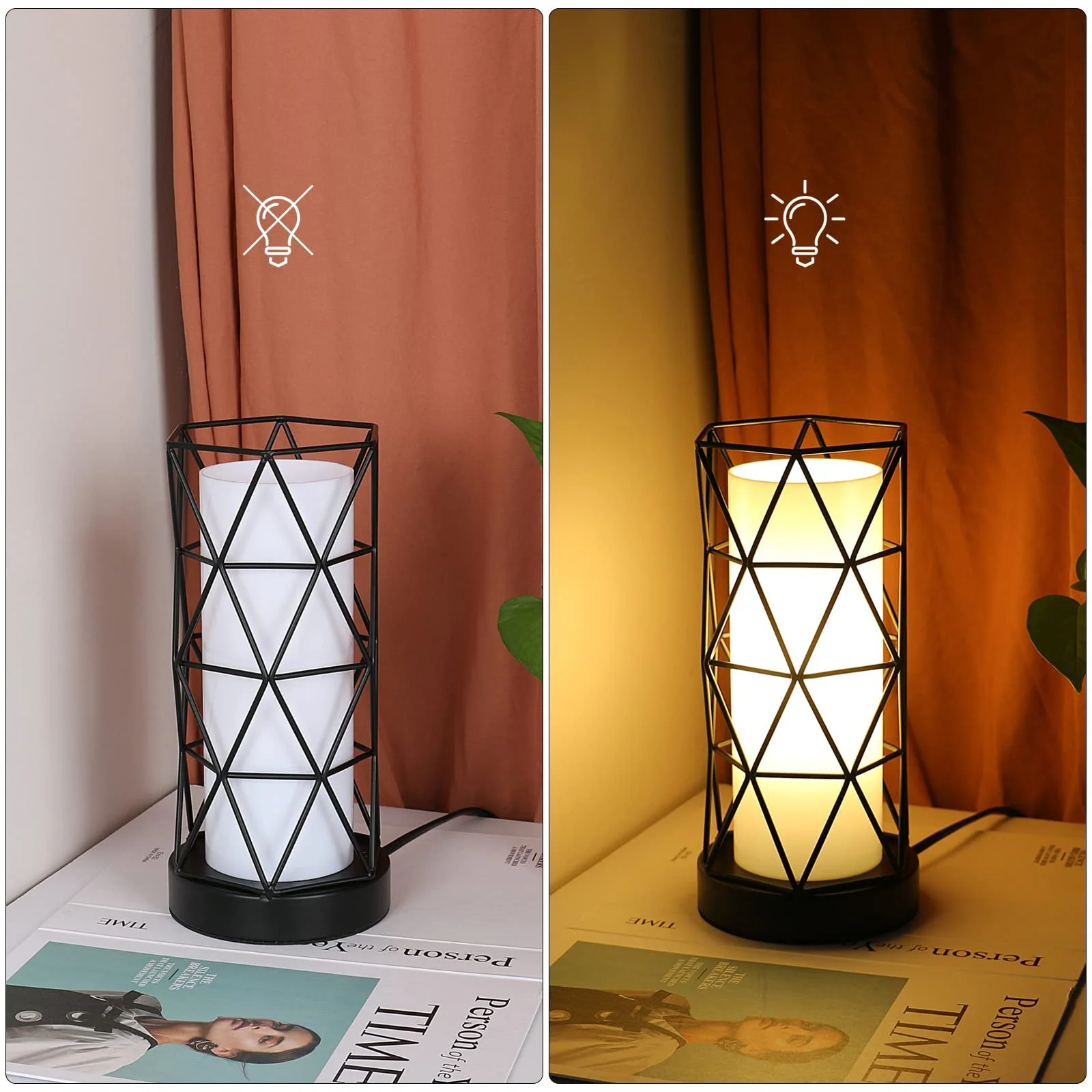 Настільна лампа Goeco Vintage Nordic E27 Black, фото №6