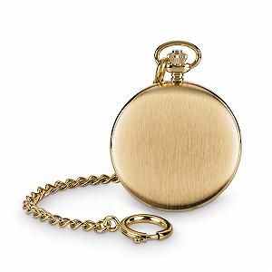 Карманные часы Hermann Jäckle Todtnau - Позолоченный кварцевый механизм, минеральное стекло, с цепочкой и дорожным футляром - Классический synthetic.ua - Фото 1