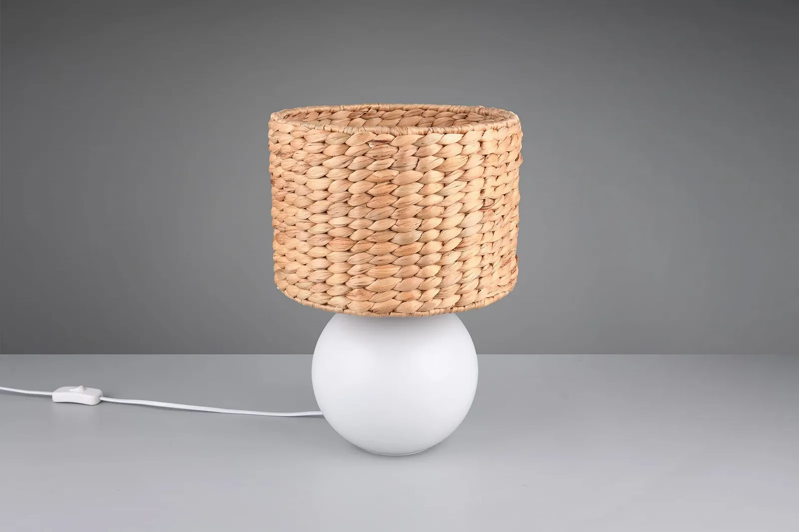 Настільна лампа Trio Leuchten Vina 518990101 Кераміка Абажур із морського листя E27 40 см Біла, фото №3