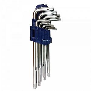 Ключі TORX G-образні довгі з отвором 9ед. Стандарт TKS0902 - Фото 1