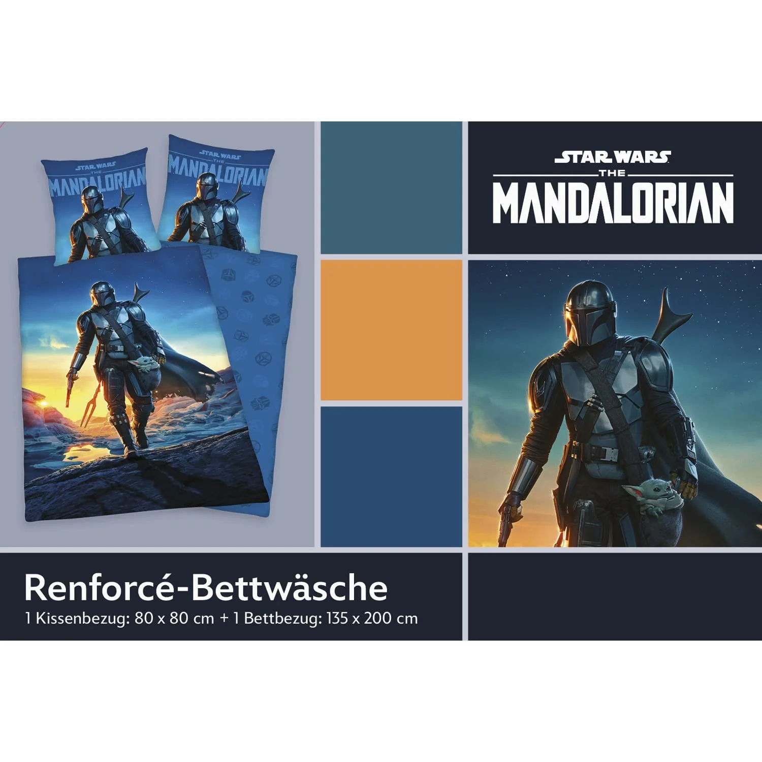 Комплект детского постельного белья Herding Star Wars The Mandalorian 135 x 200 см 100% хлопок/Renforcé Multicoloured, фото №6