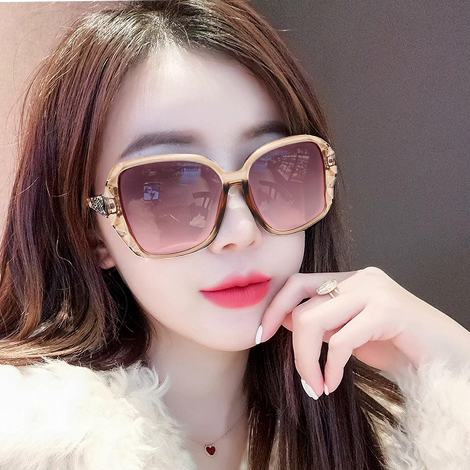 Сонцезахисні окуляри Жіночі BDSHUNBF Чорні з УФ-захистом Ретро, фото №7