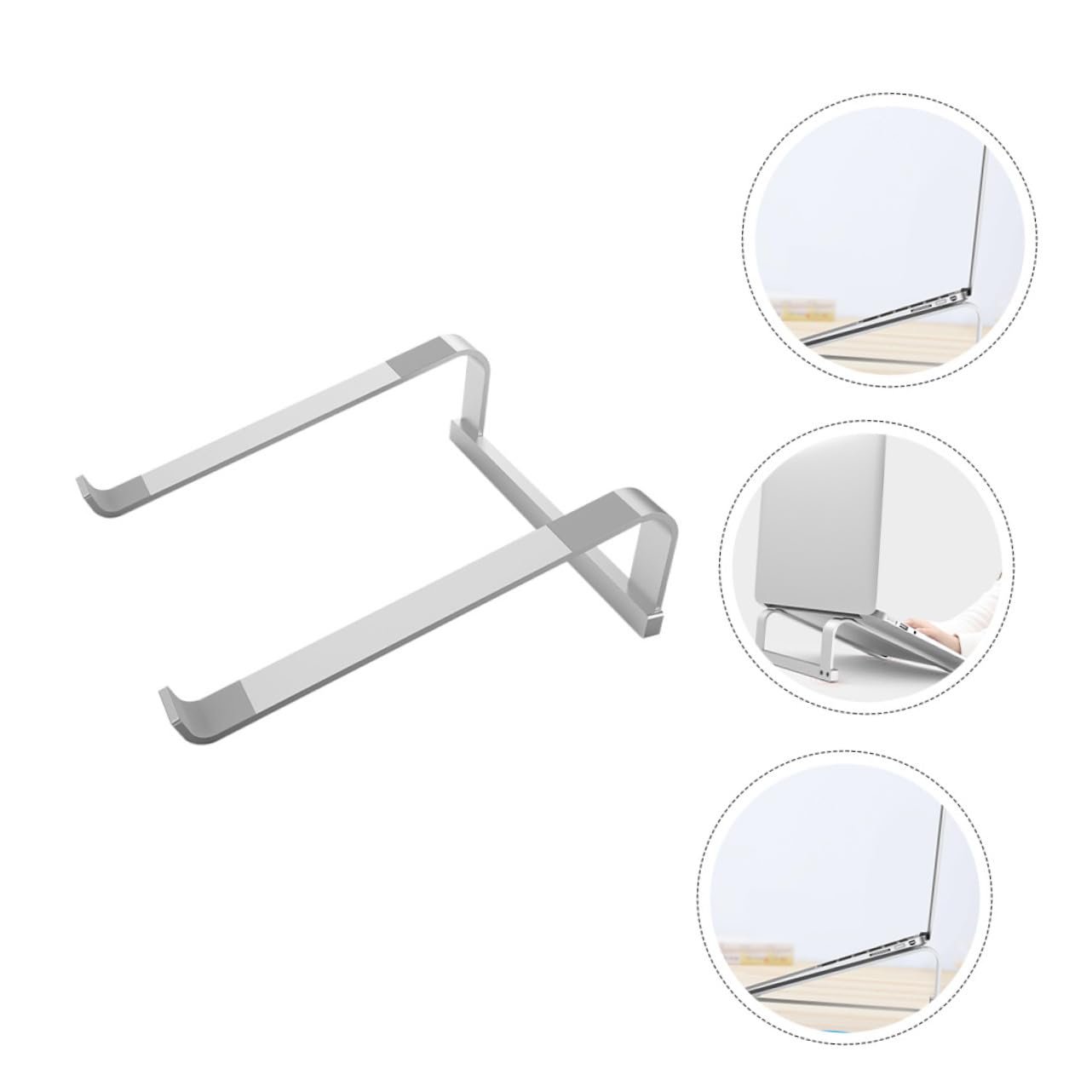 Підставка для ноутбука алюмінієва регульована по висоті, стабільна, нековзна, ергономічна для ноутбука ПК планшета, фото №9