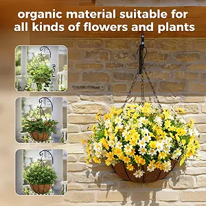 Набор подвесных цветочных горшков Bamworld 4 шт. 12 дюймов с кокосовым вкладышем цена на synthetic.ua - Фото 1 Набор подвесных цветочных горшков Bamworld 4 шт. 12 дюймов с кокосовым вкладышем synthetic.ua - Фото 1