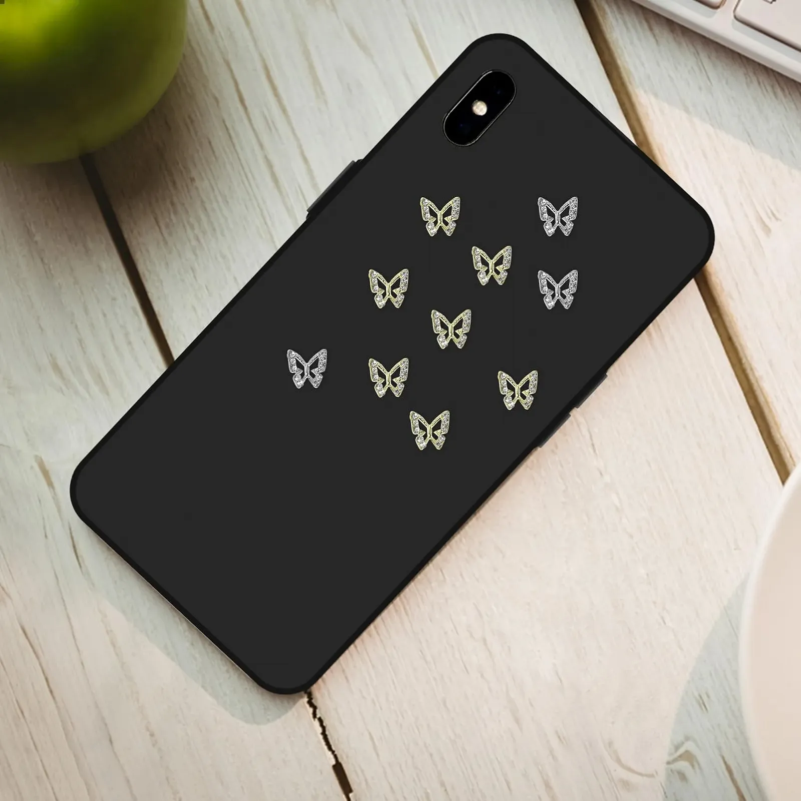 Прикраси для нігтів у формі метелика стрази та підвіски, фото №2