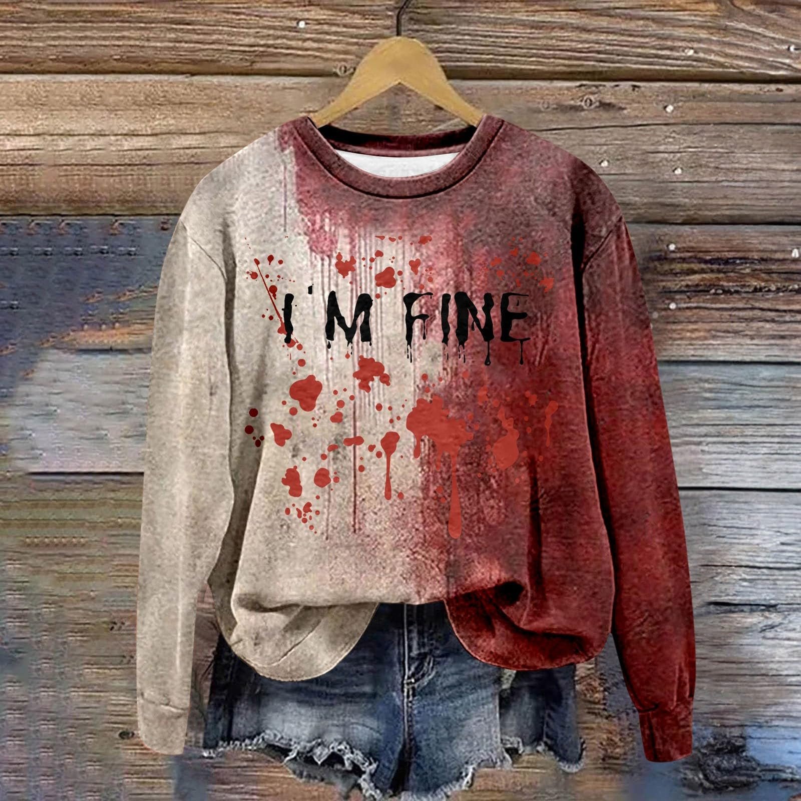 Футболка Generisch С длинными рукавами, круглый вырез, с праздничным принтом 2025, фото №2