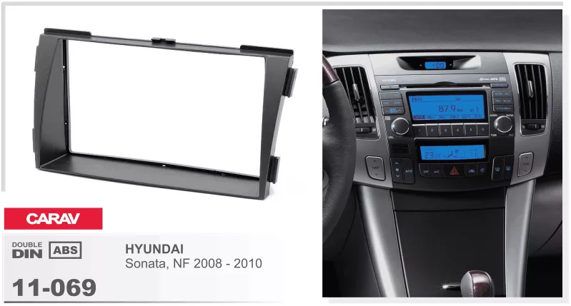 Рамка перехідна Carav 11-069 Hyundai Sonata NF 2009->, фото №1