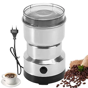 Кавомолка електрична WASAGA 150 Вт, міксер для кавових зерен з нержавіючої сталі із захистом від перегріву, також для горіхів, спецій, насіння, зерна - Фото 1
