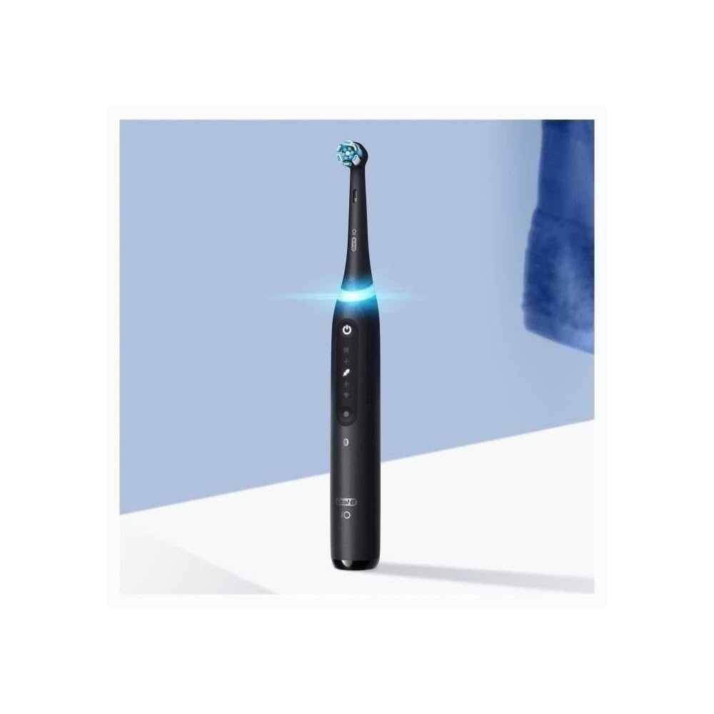 Електрична зубна щітка Oral-B iO5N з ручкою для заряджання, штучним інтелектом iOS, 1 головкою та дорожнім футляром - чорна, фото №2