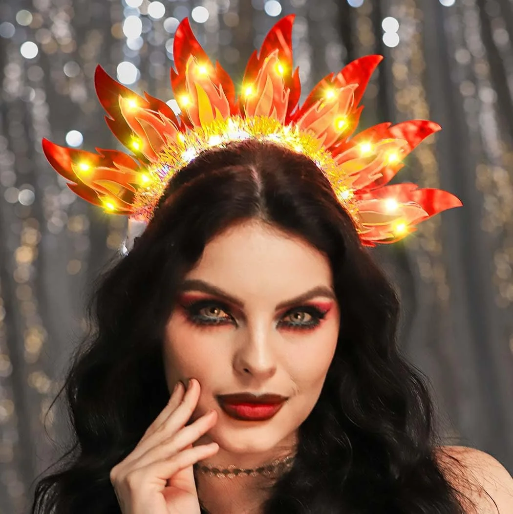 Обруч для волосся Вогняний Сонце LED, фото №2 Обруч для волосся Вогняний Сонце LED, фото №2