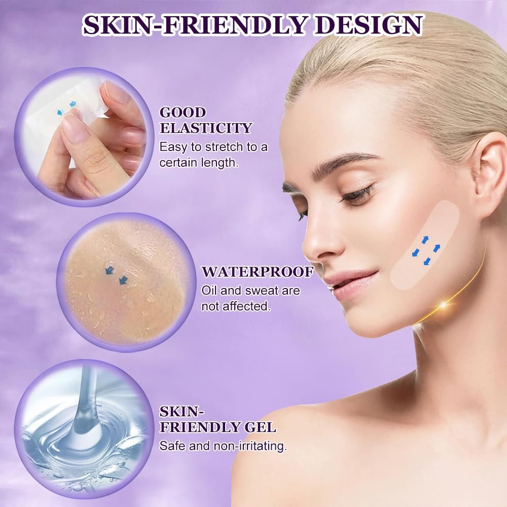 Наклейка для подтяжки лица HASAIKA Прозрачная, 60 штук, фото №6