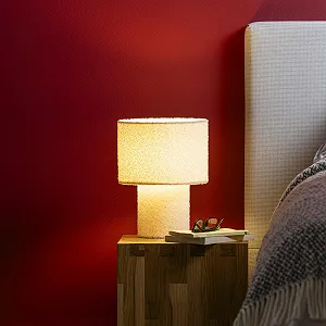 Настольная лампа Lightbox Teddy Fabric E27 23x30 см бежевая - Фото 1