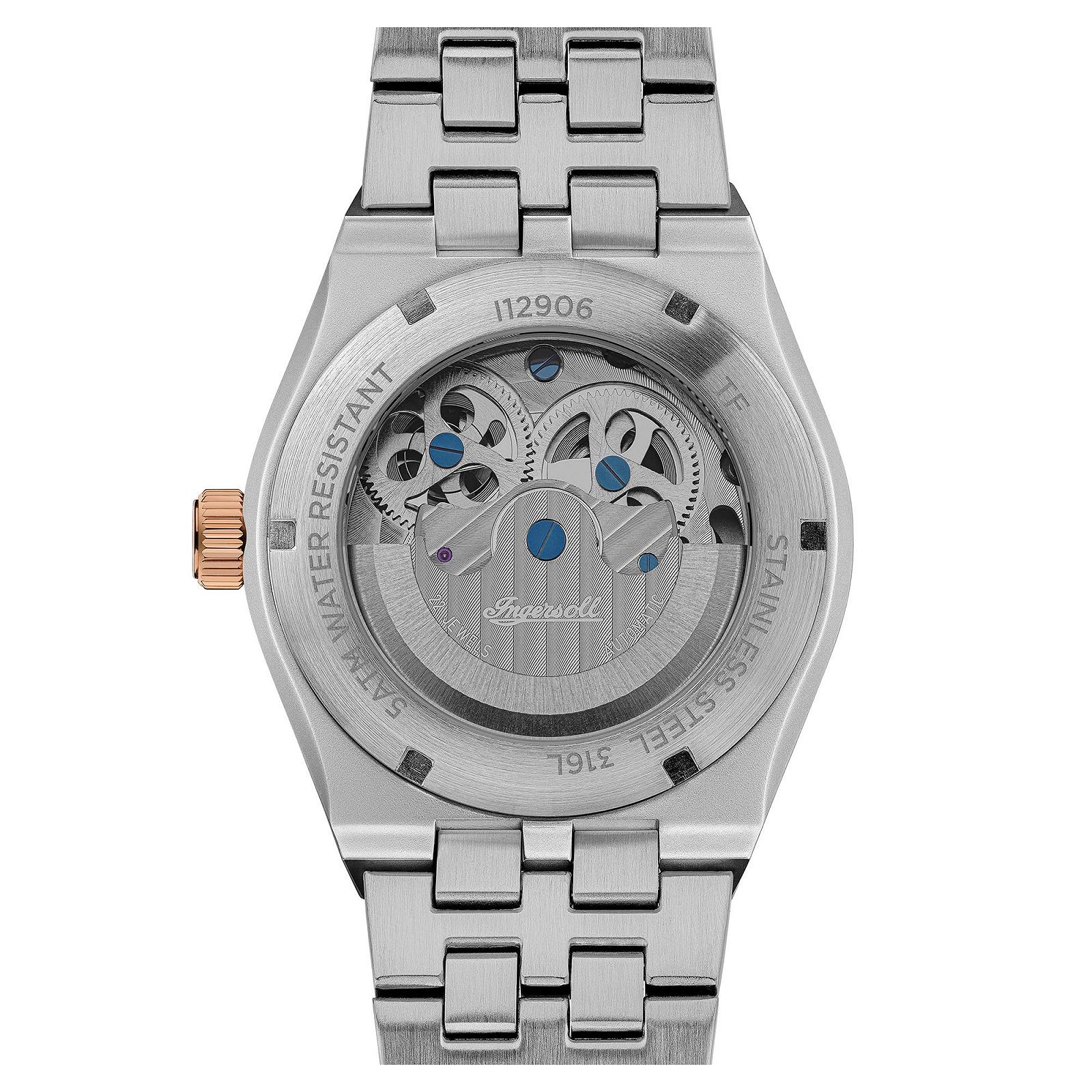 Мужские часы Ingersoll 1892 The Broadway Automatic 43mm Skeleton Dial Stainless Steel Bracelet, фото №5