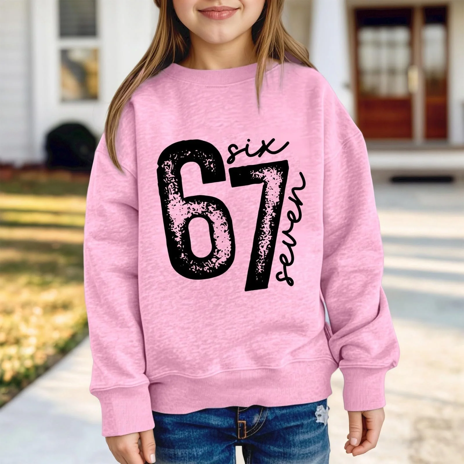 Джемпер для мальчиков 164 - Толстовка для девочек с принтом, длинные рукава и круглый вырез горловины - идеально подходит для осени и зимы, мягкая и теплая, идеально подходит в качестве джемпера для детей и малышей, фото №3