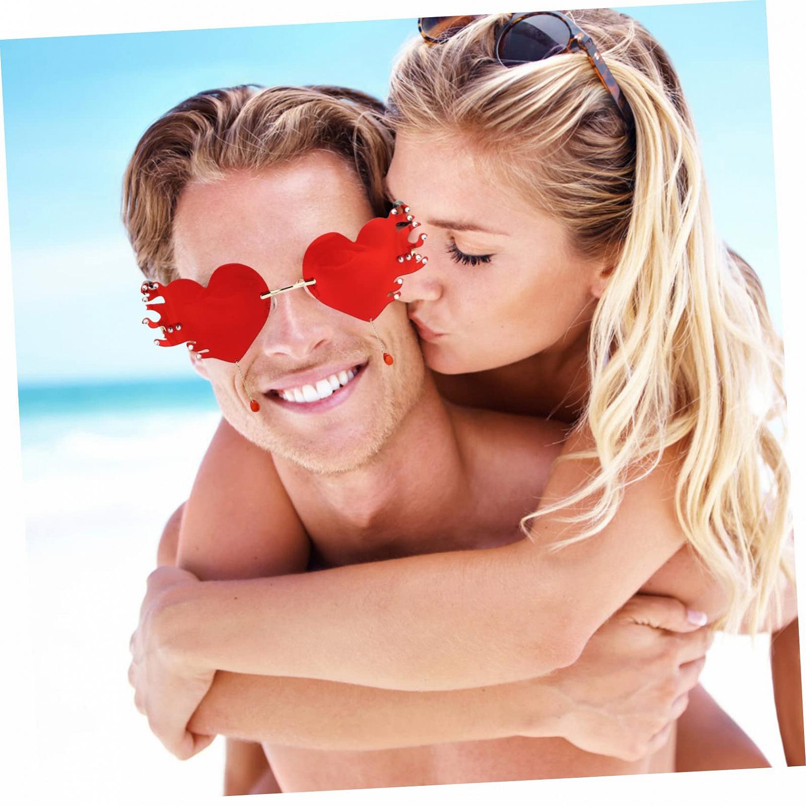 Очки Сердце Бескаркасные Металл, фото №4