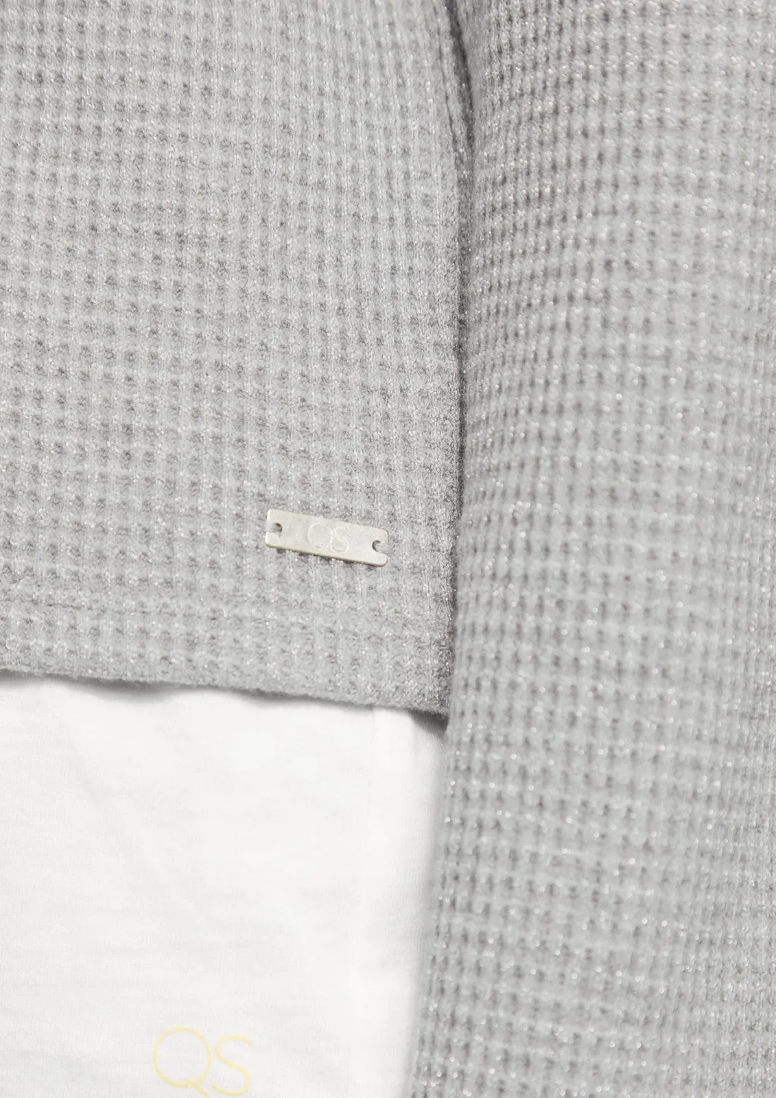 Свитшот QS с блестящим принтом пике, фото №2