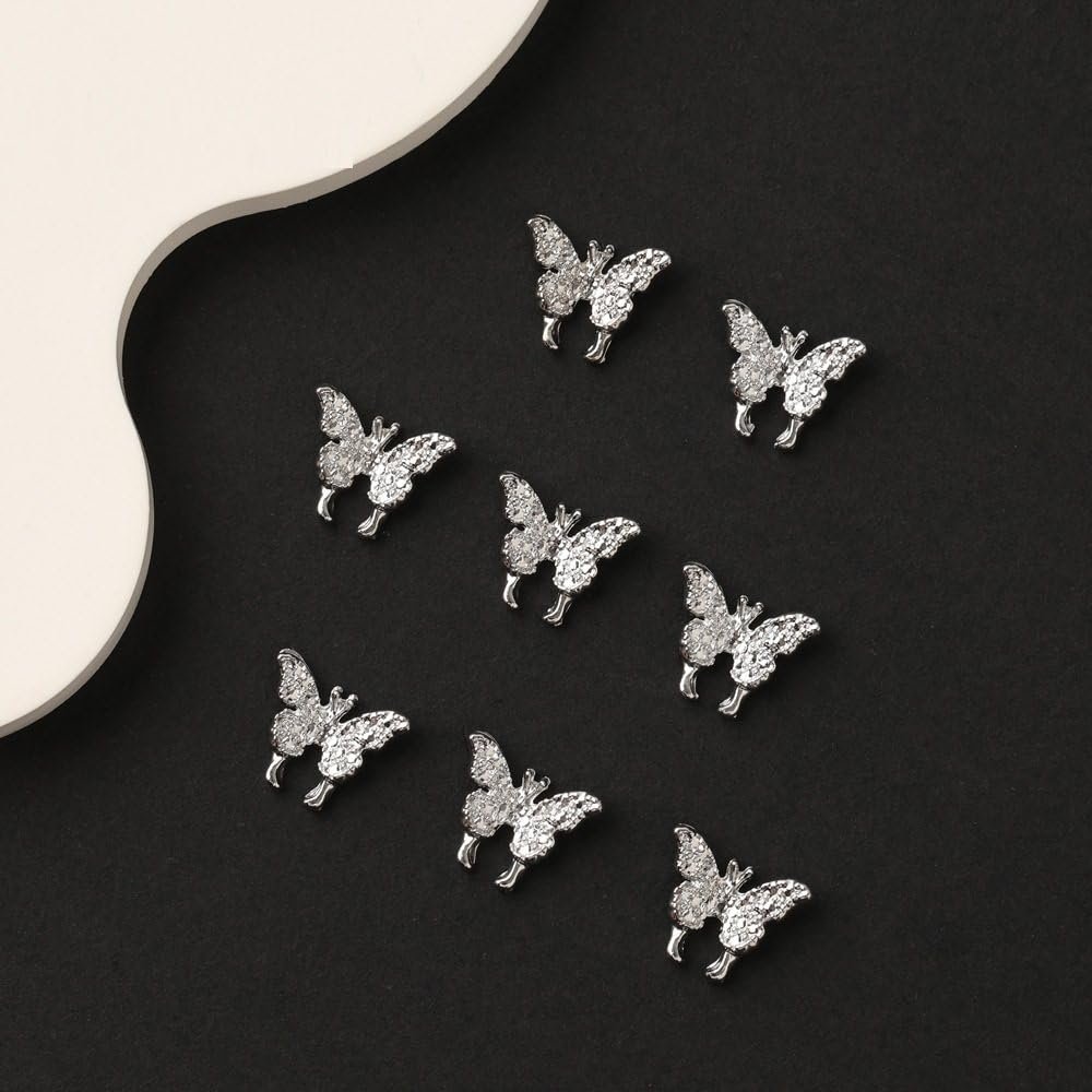 Украшения для ногтей qbodp, 100 шт, подвески-бабочки, фото №1