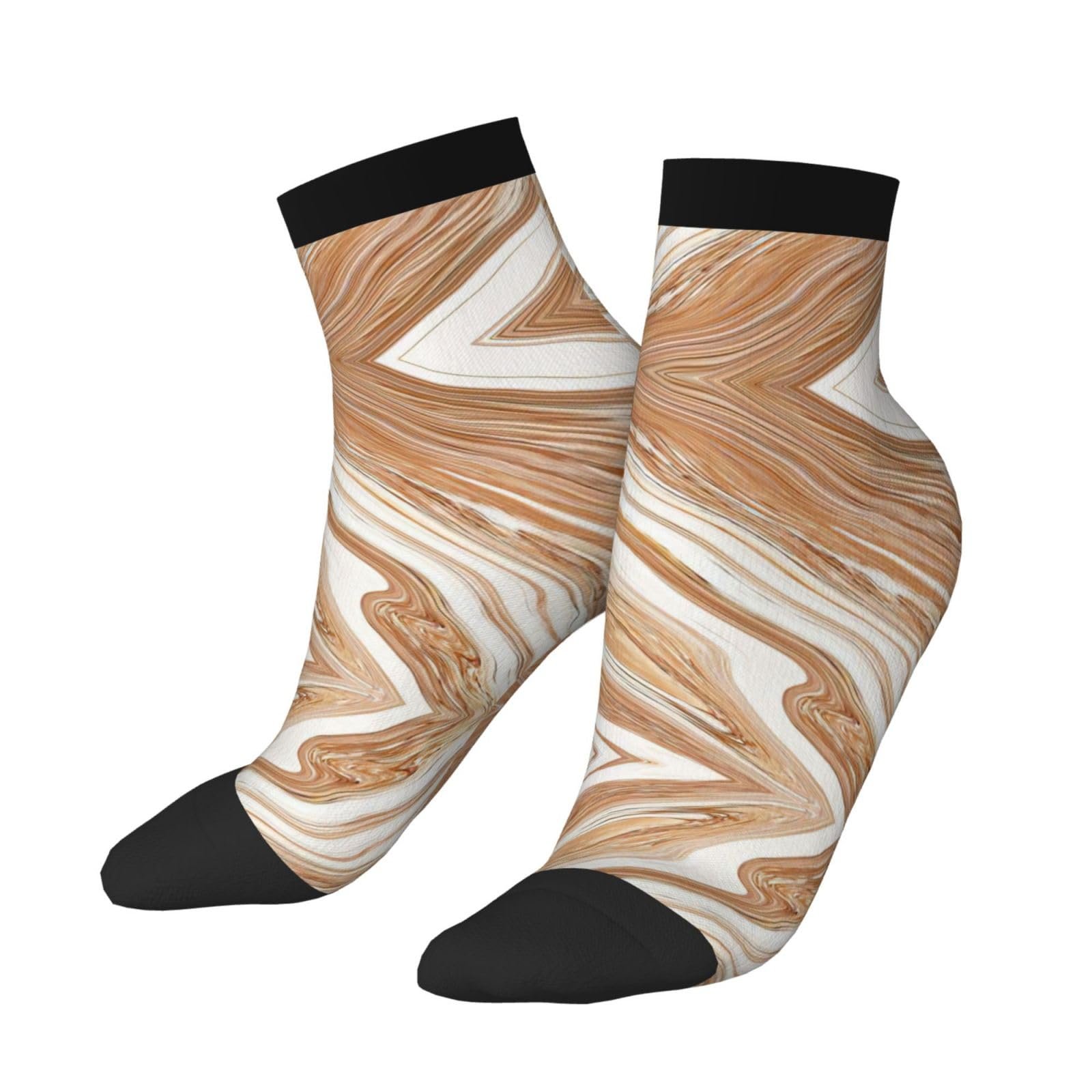 Носки SSIMOO Модные Комфортные для взрослых Цветные Волнистые Земляные, Цветная волнистая жидкость, цвет земли, Один размер, фото №2