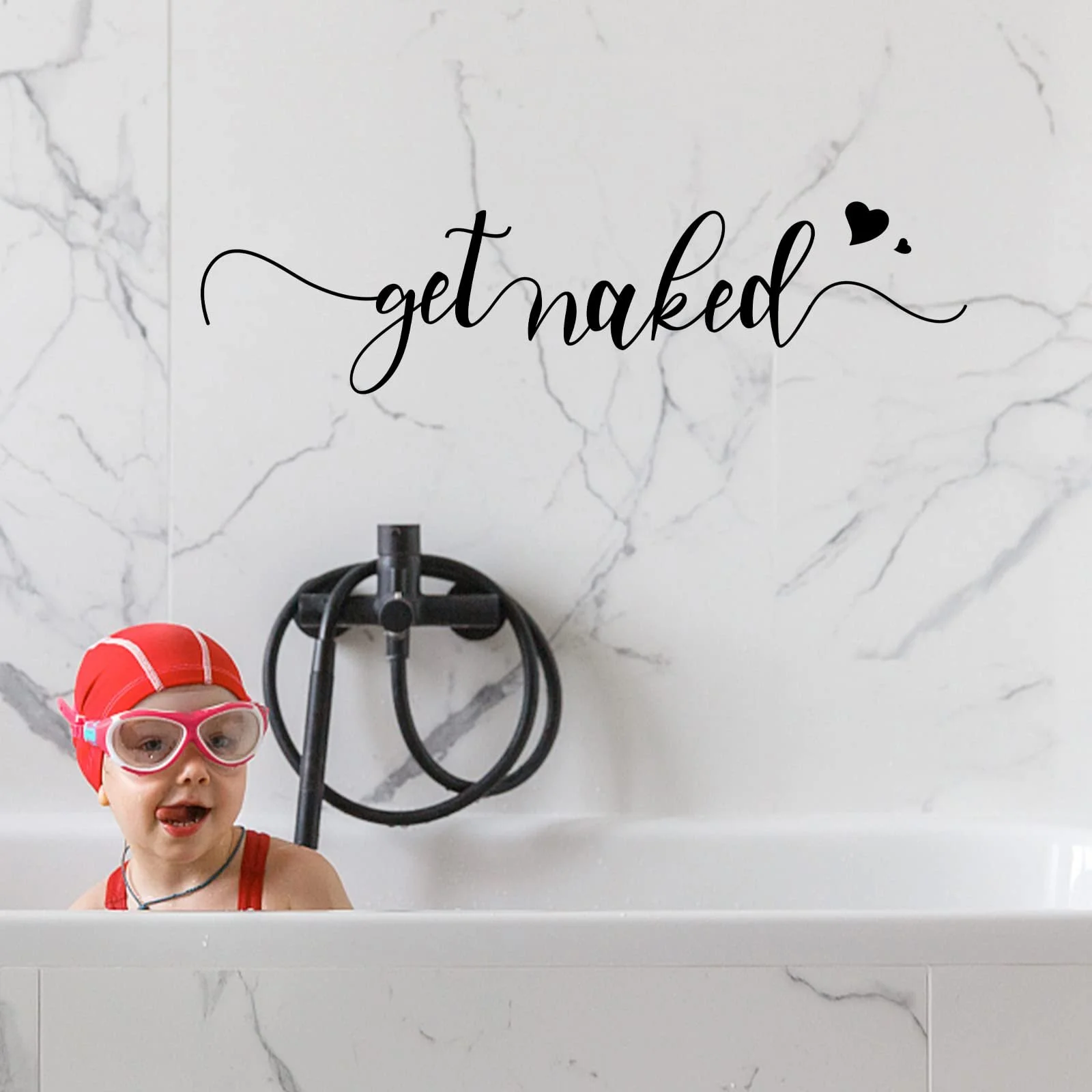 Наклейка на стіну SUPERDANT Get Naked Вінілова Чорна 28 x 97 см, фото №4