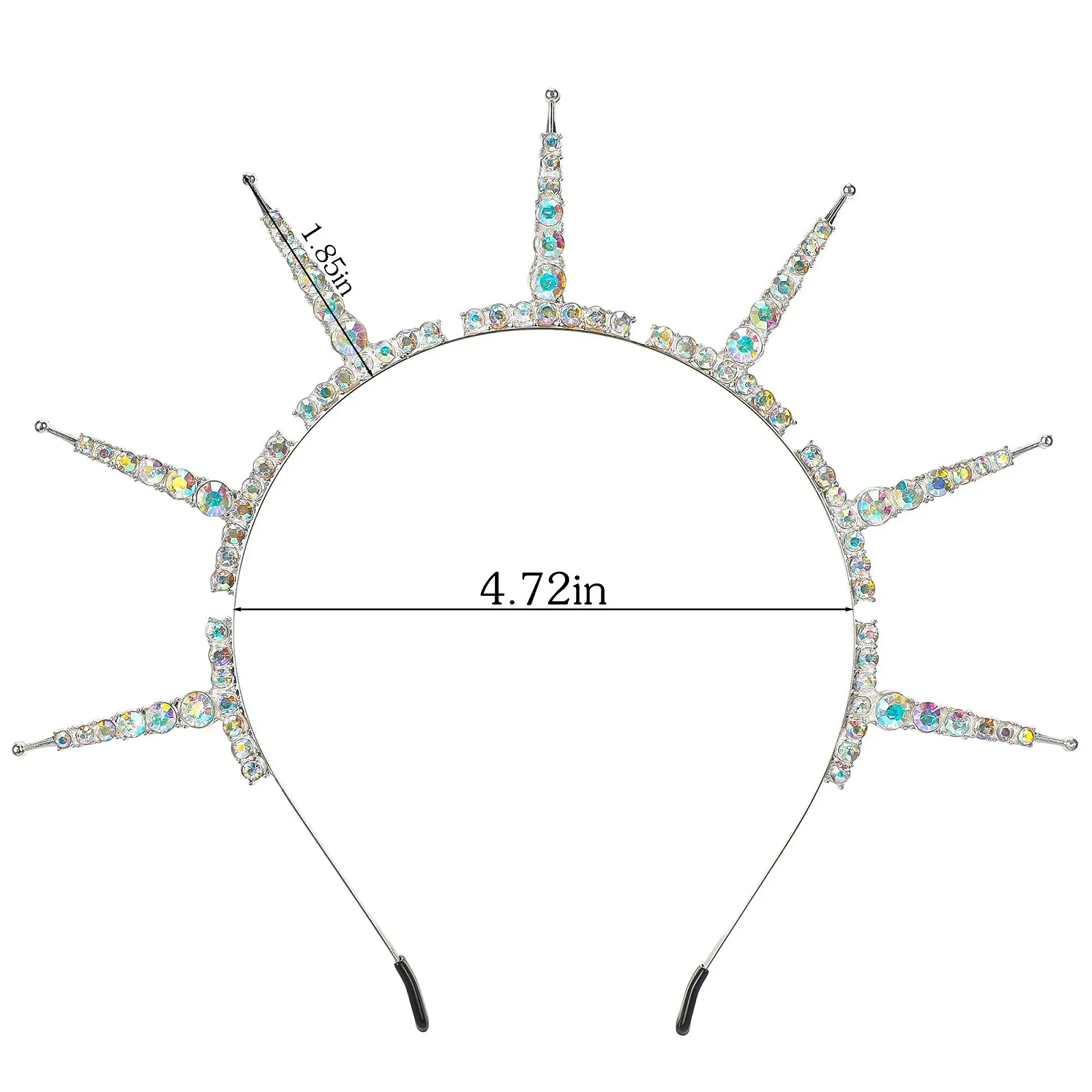 Вінок-обруч Halo з кристалами для жінок, фото №3