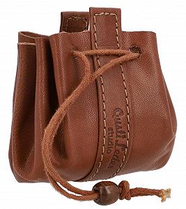 Кошелек кожаный Gusti Ole Bag Sack Utensils Money Vintage Look Leather, темно-коричневый, винтажный - Фото 1
